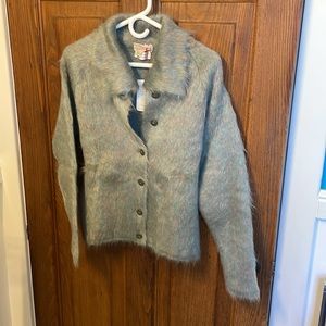 Vintage 70s NWT mohair sweater, branded A.E.Simpson, London.